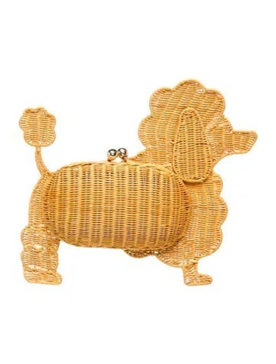 Pre-owned Serpui Wicker Clutch In Neutrals