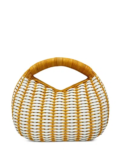 Serpui Wicker Skye Tote Bag In Neutral