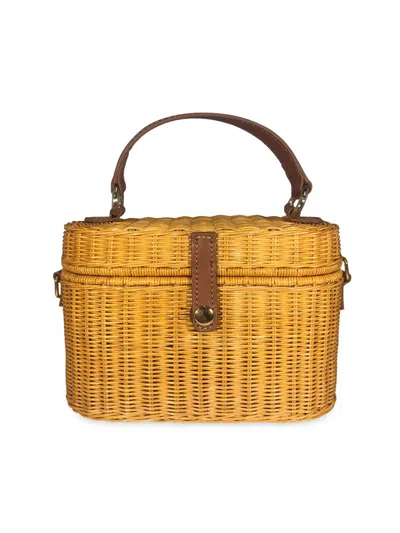 Serpui Women's Catia Rattan Top Handle Basket Bag In Neutral