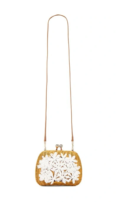Serpui X Revolve Lolita Frame Flora Clutch In Tan
