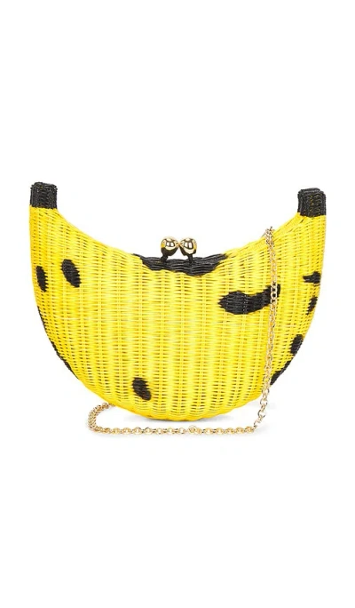 Serpui X Revolve X Revolve Tropical Banana Clutch In Yellow