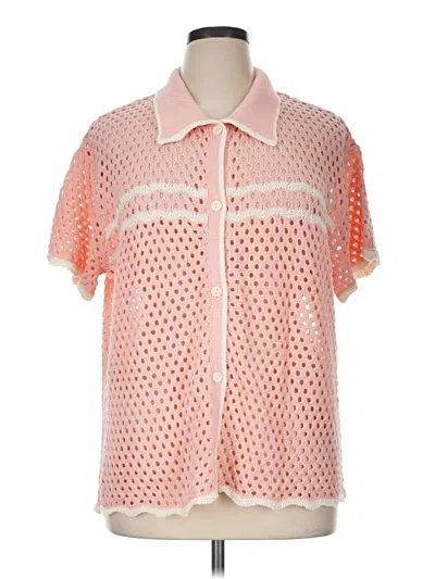 Pre-owned Serra Cardigan Sweater In Pink