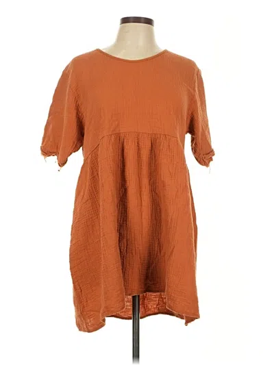 Pre-owned Serra Casual Dress In Brown