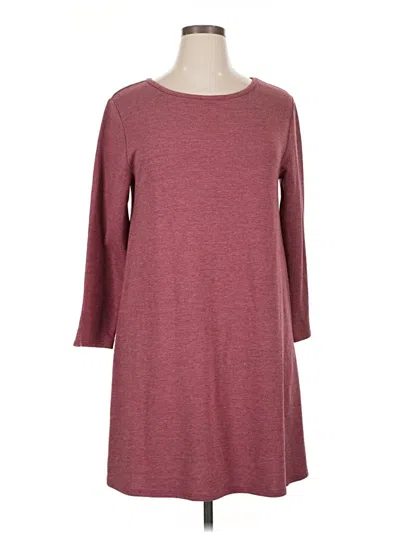 Pre-owned Serra Casual Dress In Burgundy