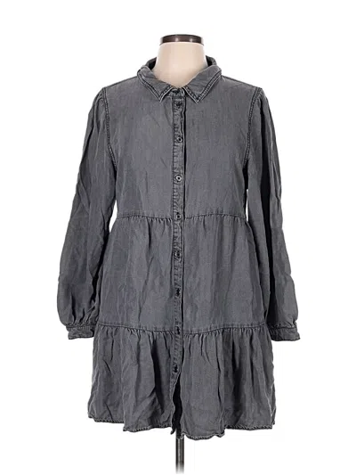 Pre-owned Serra Casual Dress In Gray