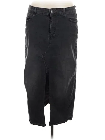 Pre-owned Serra Denim Skirt In Black