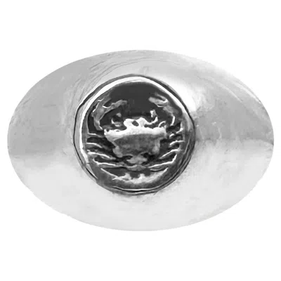 Pre-owned Serra Genuine Sicilian Coin (magna Graecia) From The 5th Century Bc. Depicting A Crab In Multi