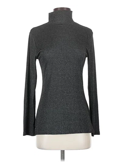 Pre-owned Serra Long Sleeve Top Gray Turtleneck Tops