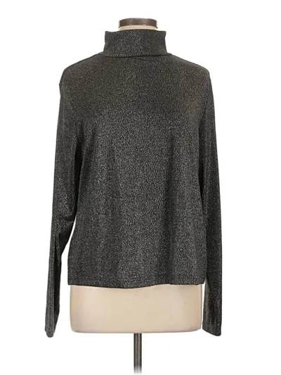 Pre-owned Serra Long Sleeve Top Gray Turtleneck Tops