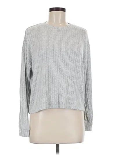 Pre-owned Serra Long Sleeve Top Silver Turtleneck Tops