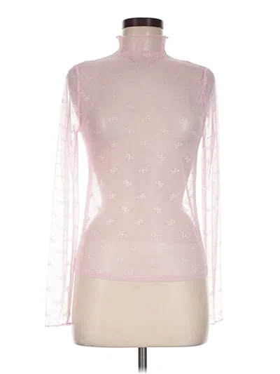Pre-owned Serra Long Sleeve Turtleneck In Pink