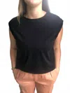 Serra Roller Sleeveless Top In Black In Black