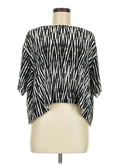 Pre-owned Serra Short Sleeve Blouse In Black