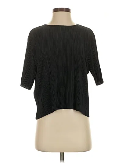 Pre-owned Serra Short Sleeve Blouse In Black