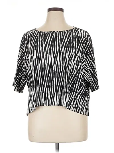 Pre-owned Serra Short Sleeve Blouse In Black