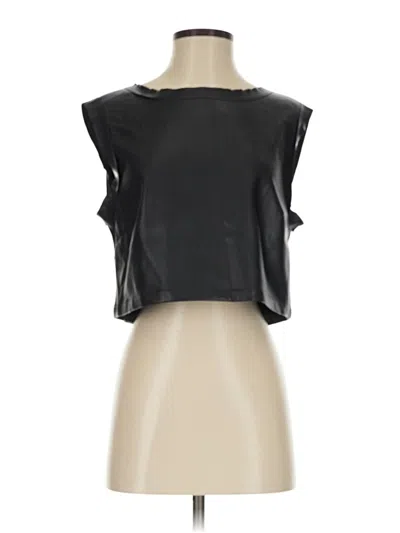 Pre-owned Serra Sleeveless Blouse In Black