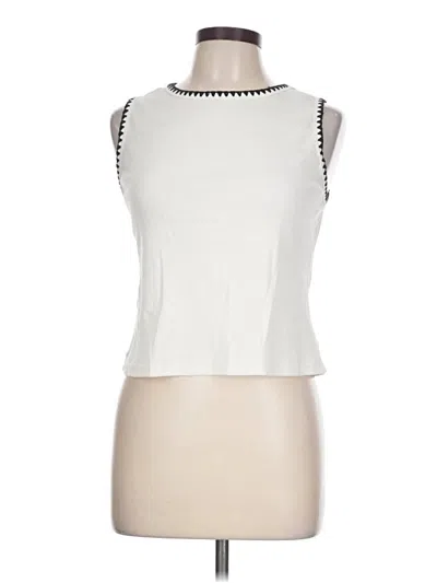 Pre-owned Serra Sleeveless Top Ivory Halter Neckline Tops