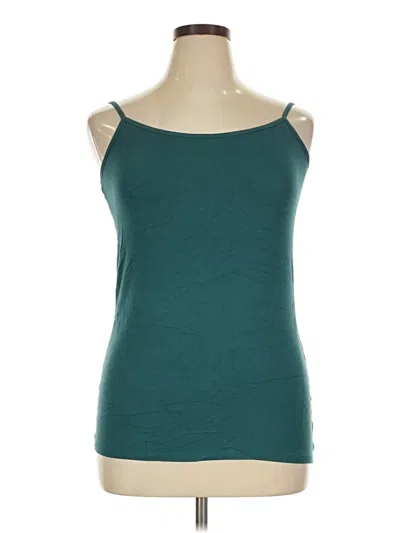 Pre-owned Serra Tank Top Teal Strapless Neckline Tops