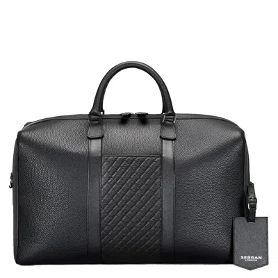 Serran London Men's Black Obsidian Hold-all Bag