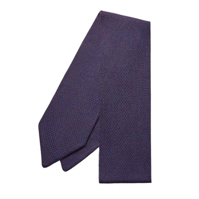 Serran London Men's Blue / Brown Merino Wool & Rpet Eco Scarf - Blue, Brown In Blue/brown