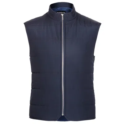 Serran London Men's Quilted Gilet- Blue