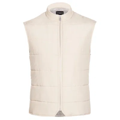 Serran London Men's Quilted Gilet - Neutrals