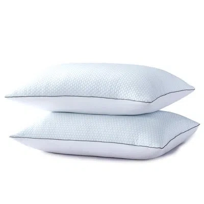 Serta 233 Thread Medium Feathers Cooling Bed Pillow In White