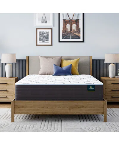 Serta 34th Street 13.5" Medium Tight Top Mattress Set, California King In Transparent