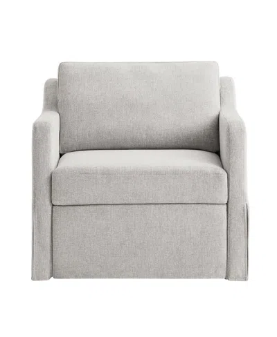 Serta 35" Polyester Harley Convertible Single Sleeper Chair In White