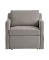 Serta 35" Polyester Harley Convertible Single Sleeper Chair In Gray