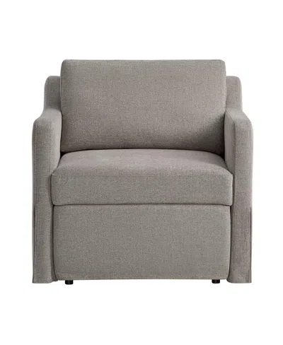 Serta 35" Polyester Harley Convertible Single Sleeper Chair In Gray