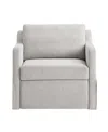 Serta 35" Polyester Harley Convertible Single Sleeper Chair In Gray