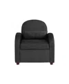 Serta 35.2" Polyester Toluca Convertible Chair In Black