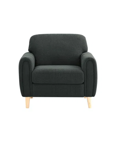 Serta 37.8" Polyester Gorm Accent Chair In Charcoal