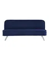 Serta 66.1" Polyester Trinity Convertible Futon In Blue