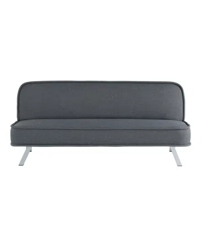 Serta 66.1" Polyester Trinity Convertible Futon In Gray