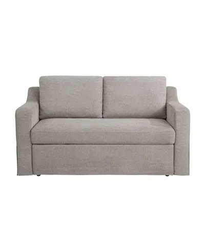 Serta 66.1"w Polyester Harley Convertible Loveseat In Flax