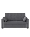 SERTA 66.5" W POLYESTER AUGUSTUS FULL CONVERTIBLE SOFA