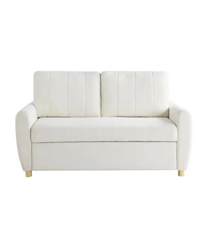Serta 66.5"w Polyester Gentry Convertible Loveseat In Neutral
