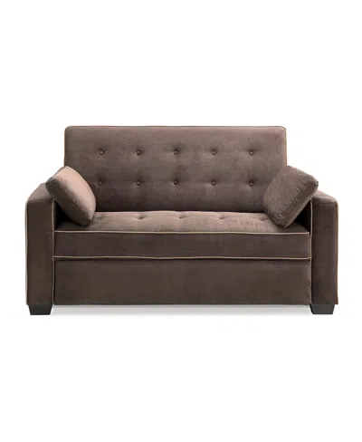 Serta 72.6" W Polyester Augustus Queen Convertible Sofa In Java