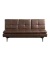Serta 78.7" Polyester Laredo Convertible Sofa In Brown