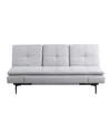 Serta 78.7" Polyester Laredo Convertible Sofa In Light Gray