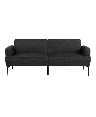 Serta 83.1" Polyester Palermo Convertible Sofa In Black