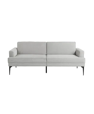 Serta 83.1" Polyester Palermo Convertible Sofa In Light Gray