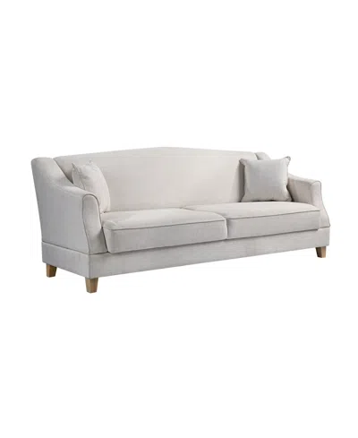 Serta 86.6" W Polyester Sorenson Convertible Sofa With Storage In Cream