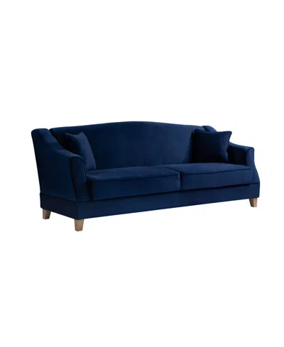 Serta 86.6" W Polyester Sorenson Convertible Sofa With Storage In Navy
