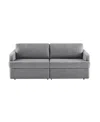 Serta 91.3" Polyester Medford Convertible Sofa In Gray