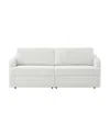 Serta 91.3" Polyester Medford Convertible Sofa In Ivory
