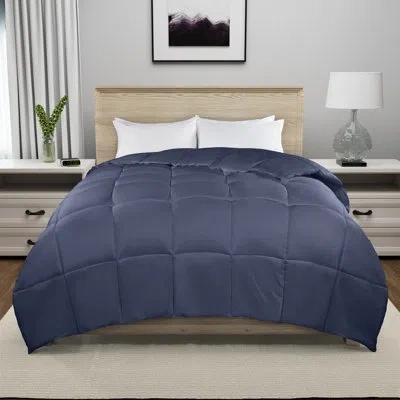 Serta All Season Down & Feather Blend Comforter In Blue