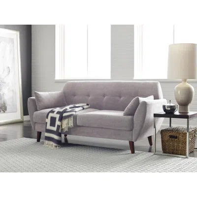 Serta Artesia Midcentury Modern Sofa With Tapered Legs In Ivory